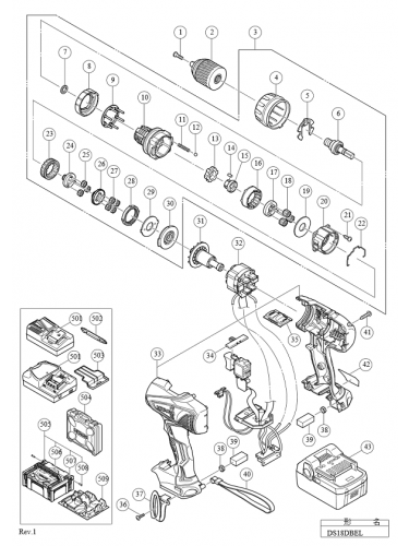 PERCEUSE VISSEUSE HITACHI DS18DBEL