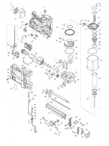 Vue éclatée Makita DBN600#01