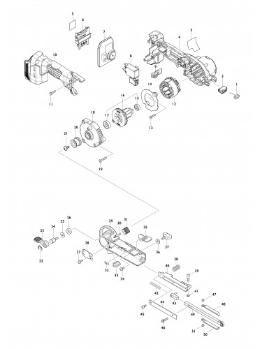 Vue éclatée Makita DBS180#01