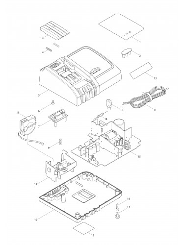 Vue éclatée Makita DC18RC#01