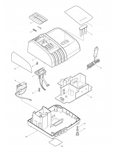 Vue éclatée Makita DC18SE#01
