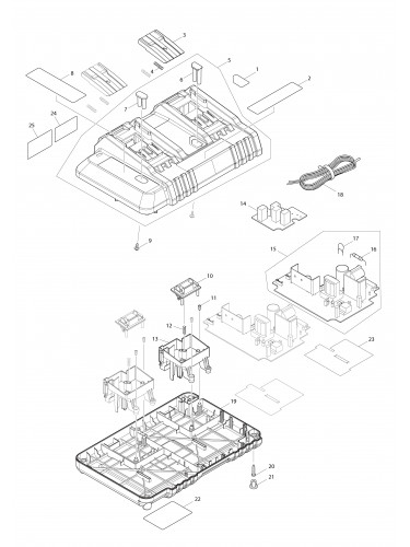Vue éclatée Makita DC18SH#01