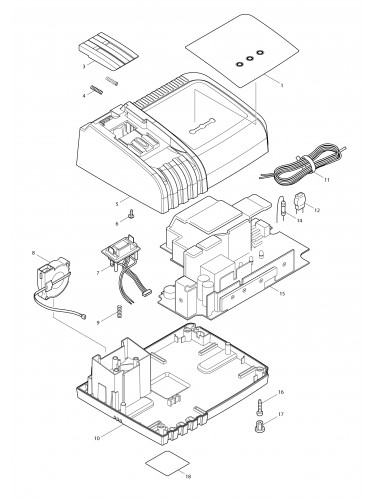 Vue éclatée Makita DC36RA#01