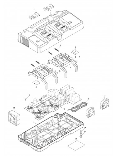 Vue éclatée Makita DC40RB#01