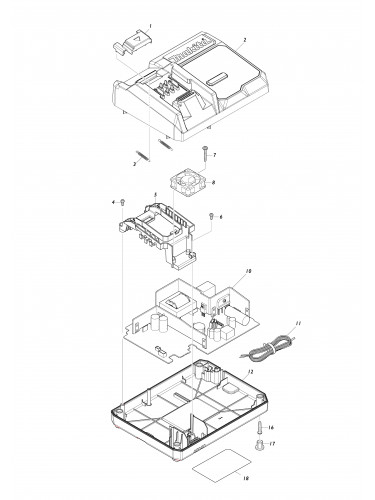 Vue éclatée Makita DC40RC#01