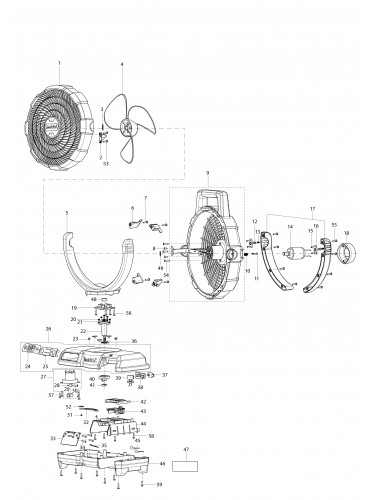 Vue éclatée Makita DCF203#01