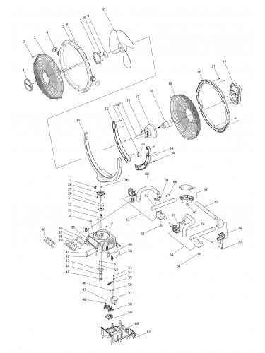 Vue éclatée Makita DCF300#01
