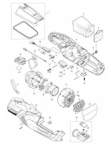 Vue éclatée Makita DCL285F#01