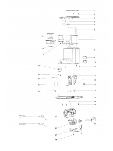 Vue éclatée Makita DCM500#01