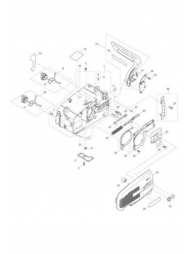 Vue éclatée Makita DCS3410TH#01
