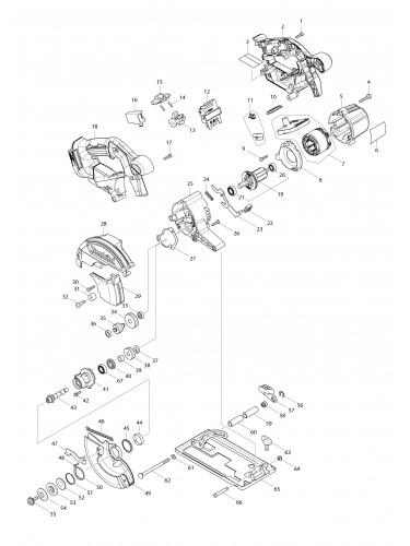 Vue éclatée Makita DCS551#01