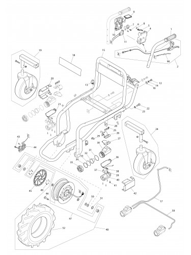 Vue éclatée Makita DCU180#01