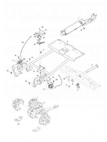 Vue éclatée Makita DCU603#01