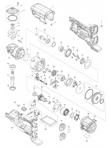 Vue éclatée Makita DDG461#01