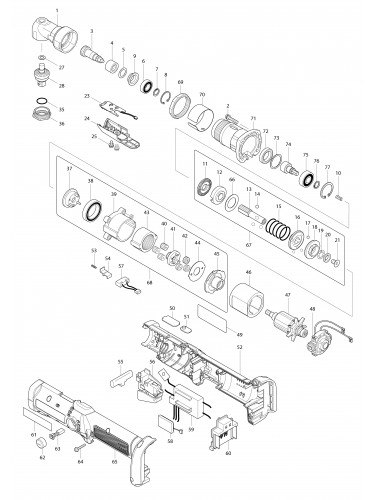 Vue éclatée Makita DFL062F#01