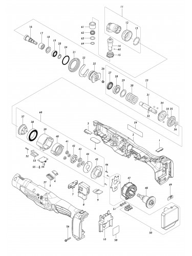 Vue éclatée Makita DFL063F#01