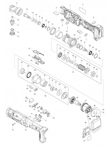 Vue éclatée Makita DFL083F#01