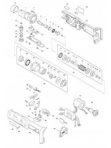 Vue éclatée Makita DFL123F#01