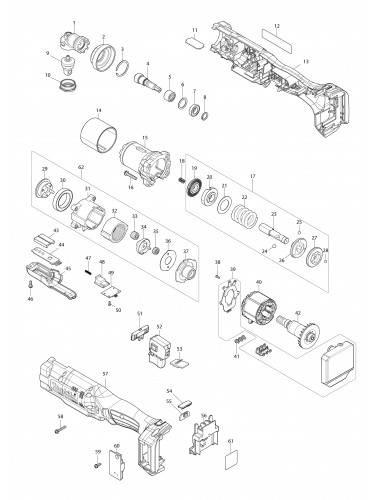 Vue éclatée Makita DFL126F#01