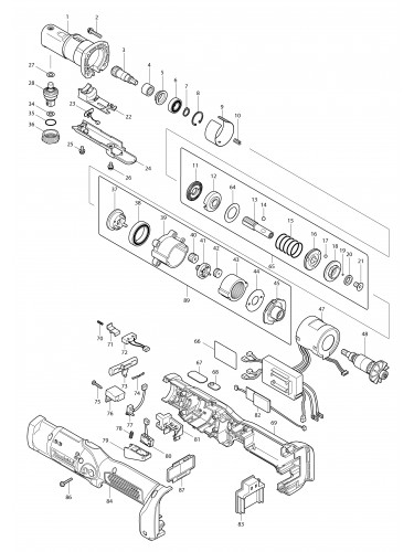 Vue éclatée Makita DFL201F#01