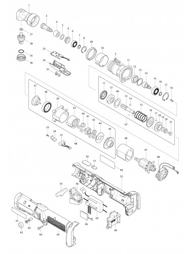 Vue éclatée Makita DFL203F#01