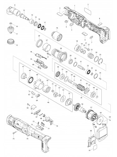 Vue éclatée Makita DFL302F#01