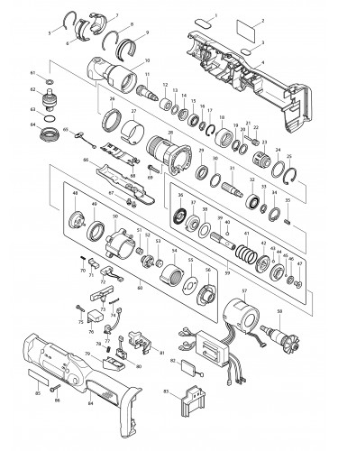 Vue éclatée Makita DFL400F#01