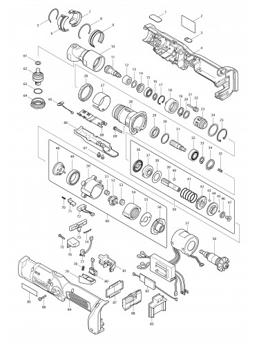 Vue éclatée Makita DFL402R#01