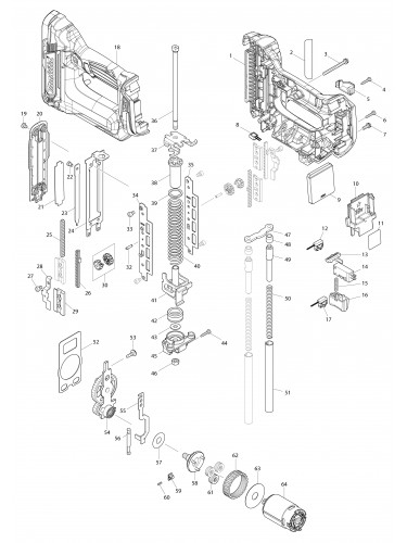 Vue éclatée Makita DFN350#01
