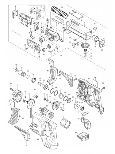 Vue éclatée Makita DFR540#01