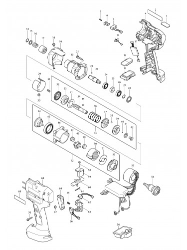 Vue éclatée Makita DFT041R#01