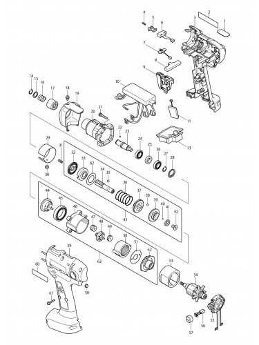 Vue éclatée Makita DFT043F#01