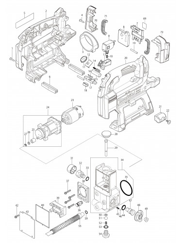 Vue éclatée Makita DGP180#01