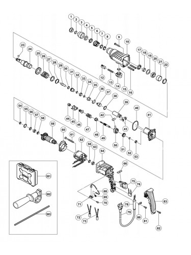 PIECES  DETACHEES   PERFORATEURS HITACHI DH24PC2