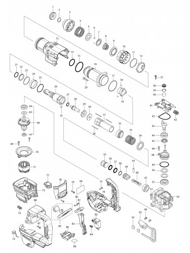 Vue éclatée Makita DHK180#01