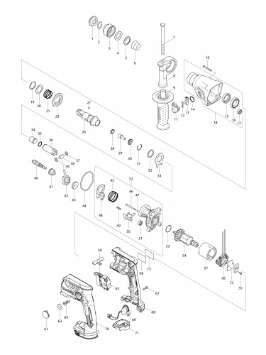 Vue éclatée Makita DHR165#01