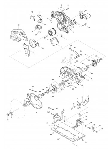 Vue éclatée Makita DHS660#01