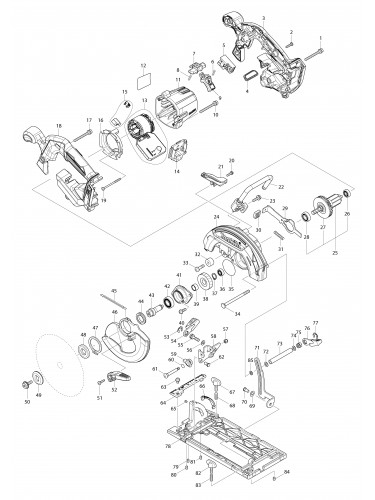 Vue éclatée Makita DHS680#01