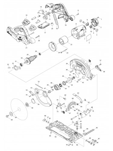 Vue éclatée Makita DHS710#01