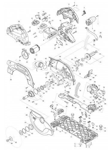 Vue éclatée Makita DHS900#01