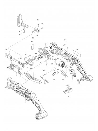 Vue éclatée Makita DJR185#01