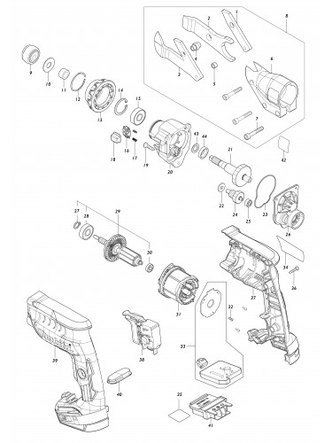 Vue éclatée Makita DJS131#01