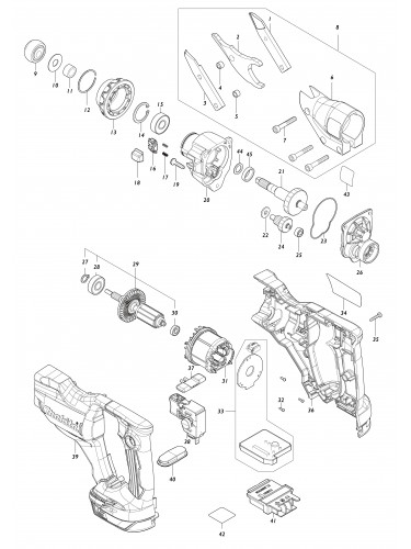 Vue éclatée Makita DJS200#01