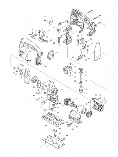Vue éclatée Makita DJV140#01