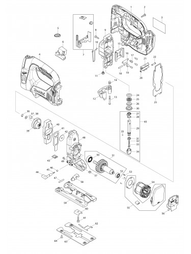 Vue éclatée Makita DJV142#01