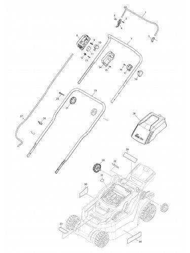 Vue éclatée Makita DLM382#01