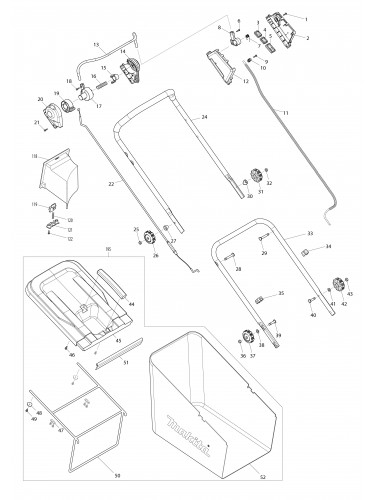 Vue éclatée Makita DLM463#01