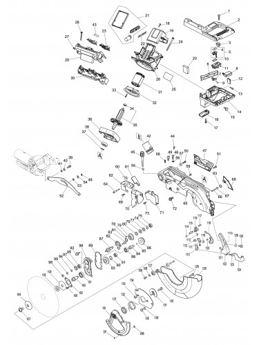 Vue éclatée Makita DLS111#01