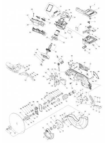 Vue éclatée Makita DLS211#01