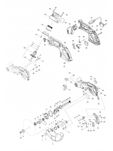Vue éclatée Makita DLS600#01